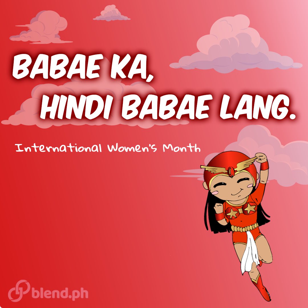 blenddotph's tweet photo. "BABAE KA, HINDI BABAE LANG."
Nakikiisa ang https://t.co/MmeljQg5NI sa paggunita sa International Women's Month. Yah go ghorl! ππ½ββοΈβπ»β¨
#BlendPH #LabanGURL https://t.co/zKSG8FrOwd