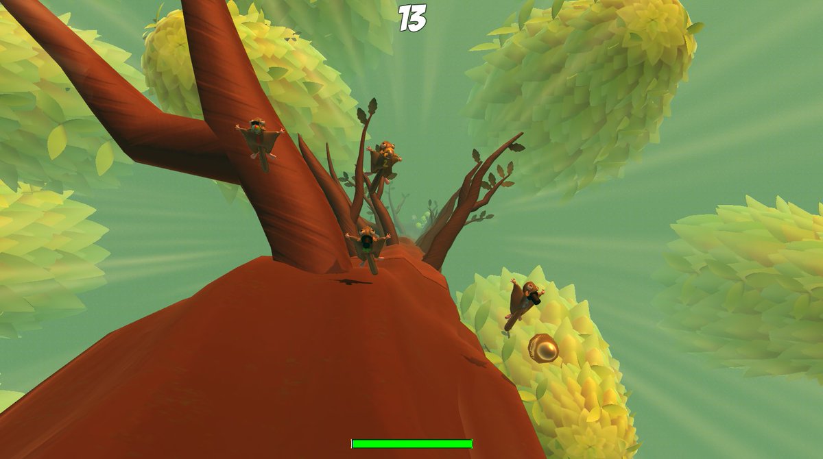 JShimield's tweet photo. Had a lot of fun making this environment for the 72 hour game jam last weekend. We came out with this little gem. You play as a flying squirrel competing to hold the golden nut. #Jamfuser2020 https://t.co/xeI7VFDZVk