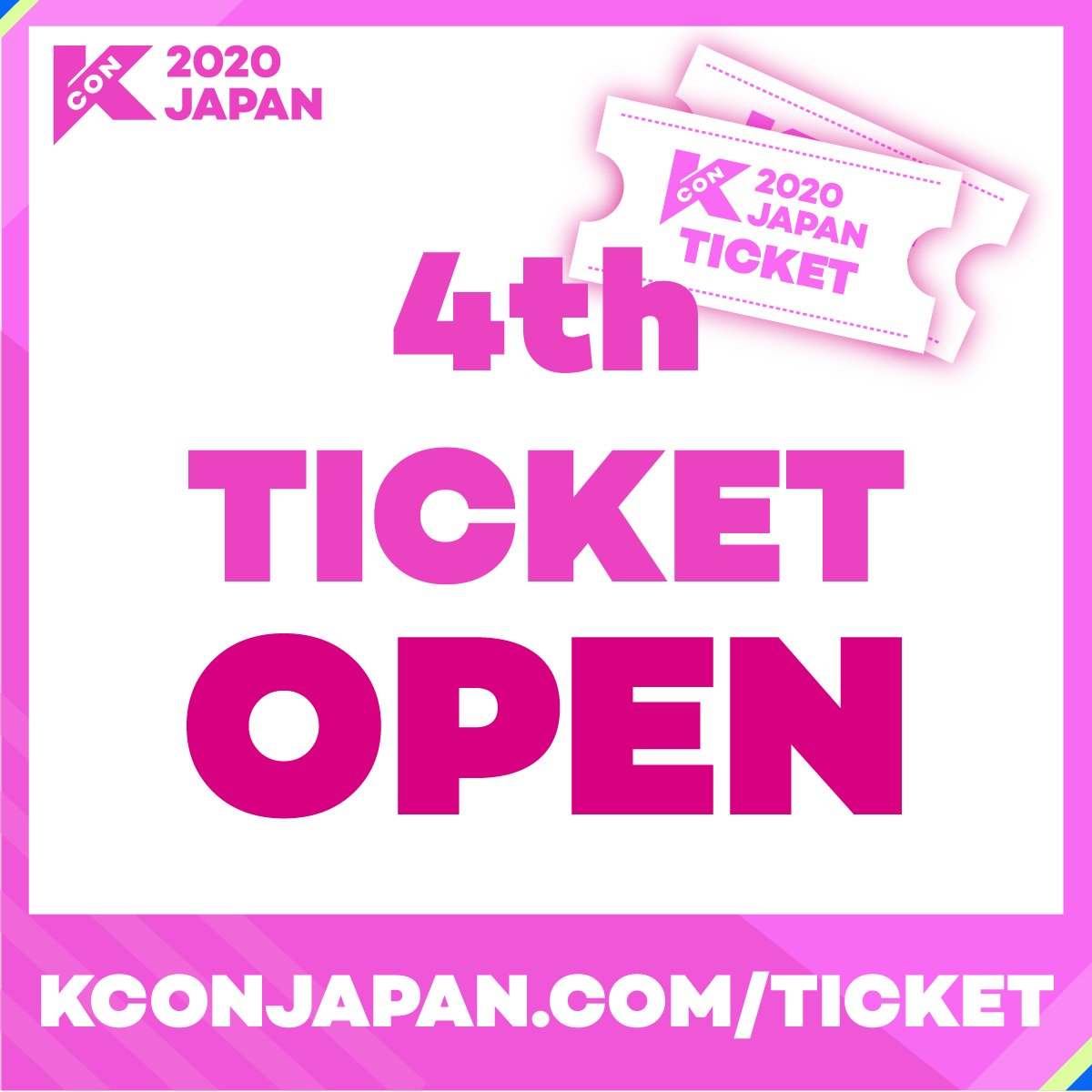 kconjapan's tweet image. [#KCON2020JAPAN] 4th TICKET OPEN!

今すぐ #KCONJAPAN チケットを購入してください! 🎈
▶️ kconjapan.com/ticket

#KCON #LETSKCON #KCON2020 #KCON20JP
