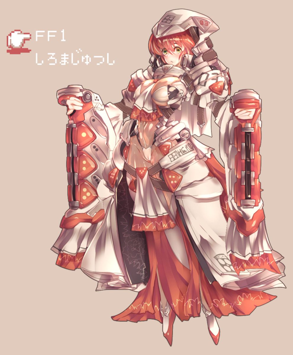 「というわけで自分アレンジのFF1白魔術師。
以前が2003年なので、久しぶりに描」|川上稔のイラスト