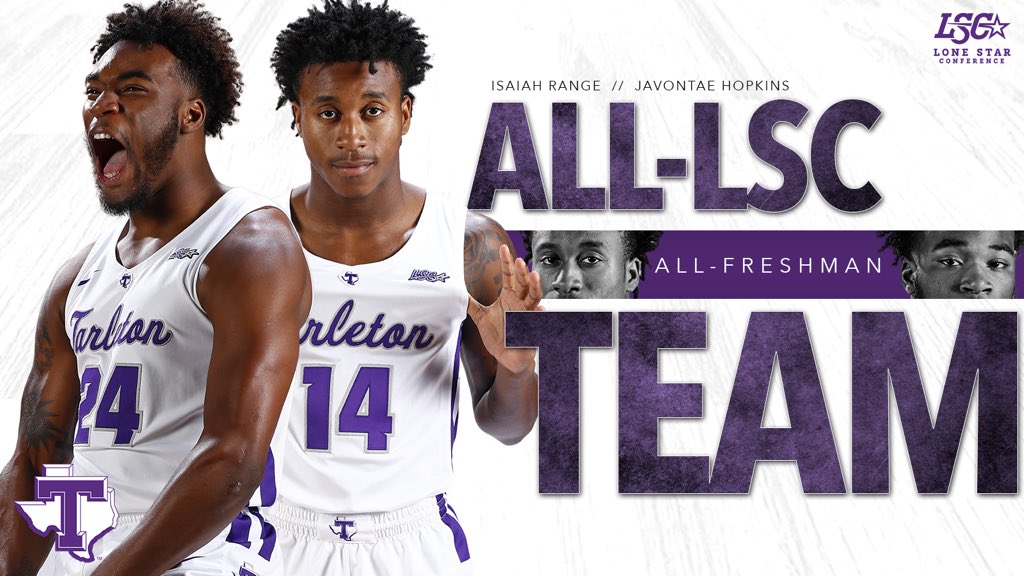 TarletonSports's tweet photo. .@TARLETON_MBK had 5️⃣ Texans named All-@LoneStarConf! 

• Josh Hawley
• Clashon Gaffney
• Randall Broddie
• Isaiah Range
• Javontae Hopkins https://t.co/DOmbeU8XQ7