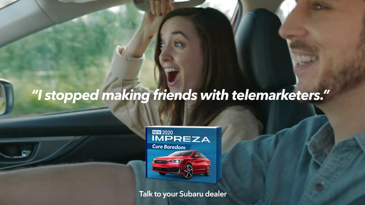 SubaruCanada's tweet photo. Concierge in SUBARU STARLINK Connected Services may lead to meaningful friendships. 😑⏩😄 #CureBoredom #SubaruImpreza

https://t.co/x8BHoQR4qM https://t.co/BCPKoqSi3E