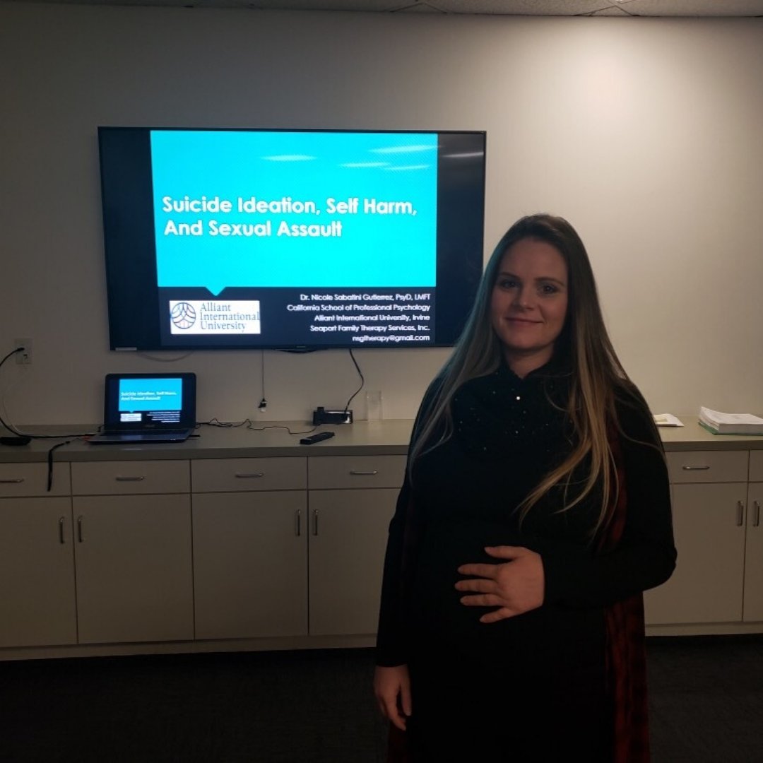 SAVSWaymakersOC's tweet photo. Last night at our monthly volunteer meeting former volunteer now Dr. Gutierrez presented on Suicide Ideation, Self Harm, and Sexual Assault.
.
.
#SAVS thanks Dr. Gutierrez for her time and wonderful presentation.
.
.
#WaymakersOC #Volunteers #Advocates #RapeCrisisCenter https://t.co/u8ZU9ldePF