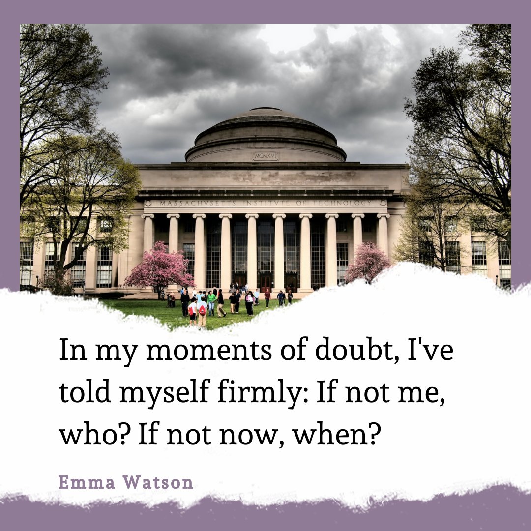 MITGradStudents's tweet photo. ~In my moments of doubt, I've told myself firmly: If not me, who? If not now, when?~ A reminder to *go for it* even if you are doubting yourself -- publish that paper, give that talk, try that experiment. πͺ#gradsupport @MindHandHeart https://t.co/5uczlqMC4N