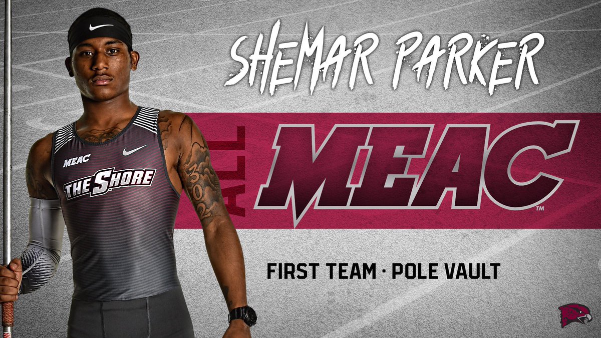 UMESHawkTFXC's tweet photo. Congratulations to Shemar Parker for winning the Pole Vault at the MEAC Indoor Track Championships and bringing back First-Team All-MEAC honors #HawkPride https://t.co/5rjCEd1mOl