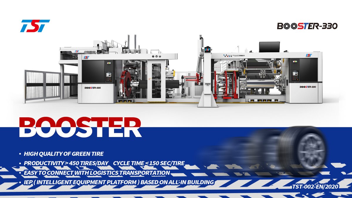TST_Machinery's tweet photo. TST brand-new “BOOSTER” series TBM first rolled out in “2020 TIRE TECHNOLOGY EXPO” in Hannover. We believe that the “safety”, “quality” and “efficiency” of TST products will bring greater value for customers.
#TST #tire #tirebuilding #tiretechnology https://t.co/QrQWx3ZbzC
