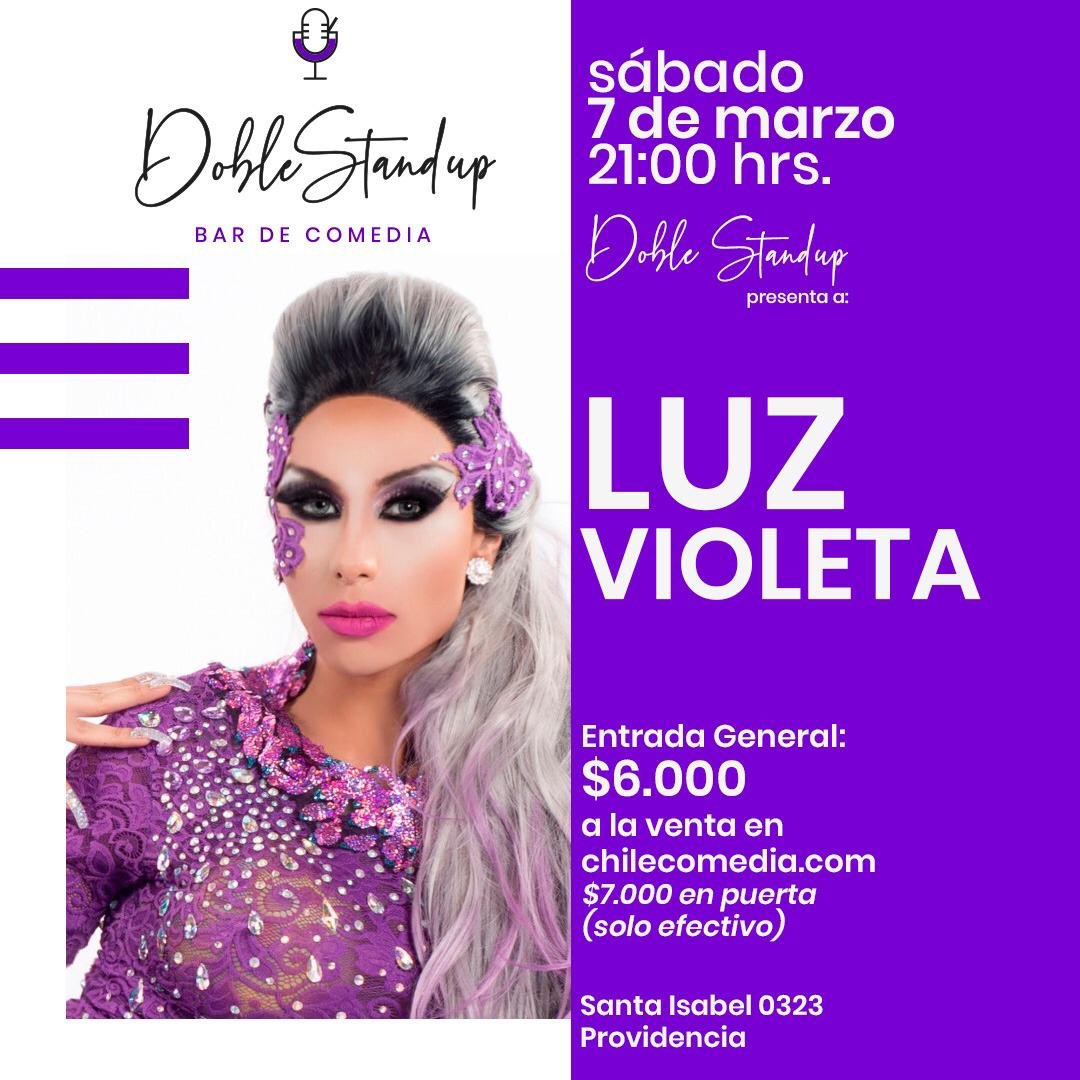 LuzVioletaDrag's tweet photo. 😘Este sábado 07 los espero en @doblestandup 😂un nuevo bar 🥂de comedia 🎤😗en #Providencia ❤️ asegura  tu entrada en este link https://t.co/yp3w1XpNvI https://t.co/Dvt8LalLOe