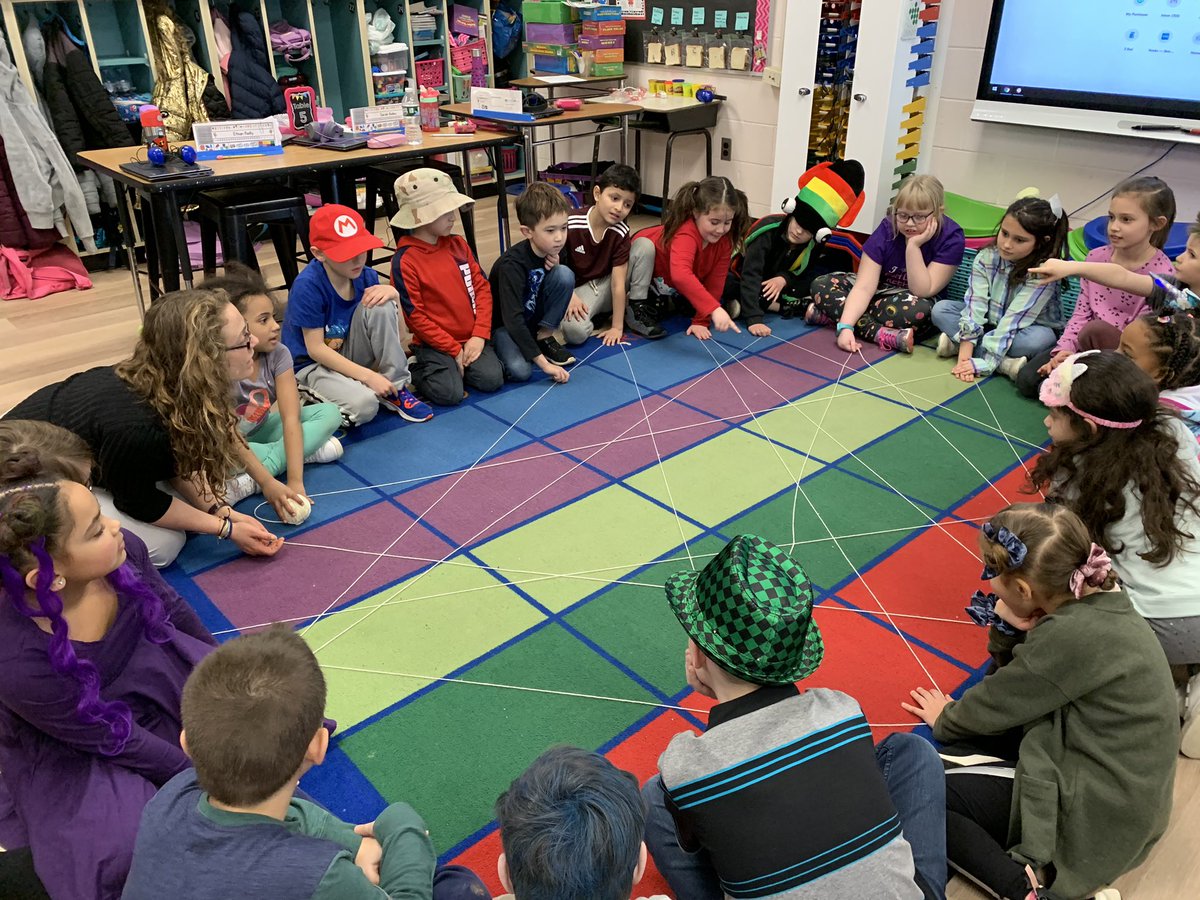 DAngelillo's tweet photo. Today we practiced mindfulness by making a kindness web. The kids loved this and can’t wait to do it again.  #parkavepride https://t.co/qR6xG8NcyL