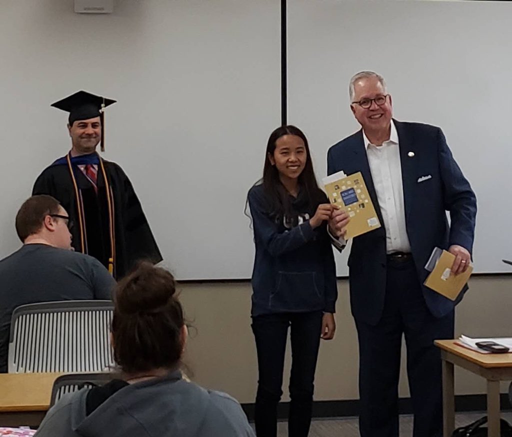 ESU_MkClub's tweet photo. Congratulations to Wenli Cui on her invitation into Beta Gamma Sigma! Emporia State is one of the 5% of schools worldwide that’s AACSB accredited. Beta Gamma Sigma invites students who are in the top 10% of their class from these accredited schools. Excellent achievement! https://t.co/RqANYHzNGQ