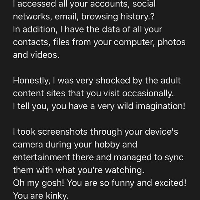 DragnDon's tweet image. Oh no!  I&apos;ve been h@x0r&apos;d!  What ever shall I  do!?!? (Dude clearly thinks I&apos;m the type to be ashamed of what I like....heh....) #fakehacker #scammers #scam ift.tt/2PJUrGE