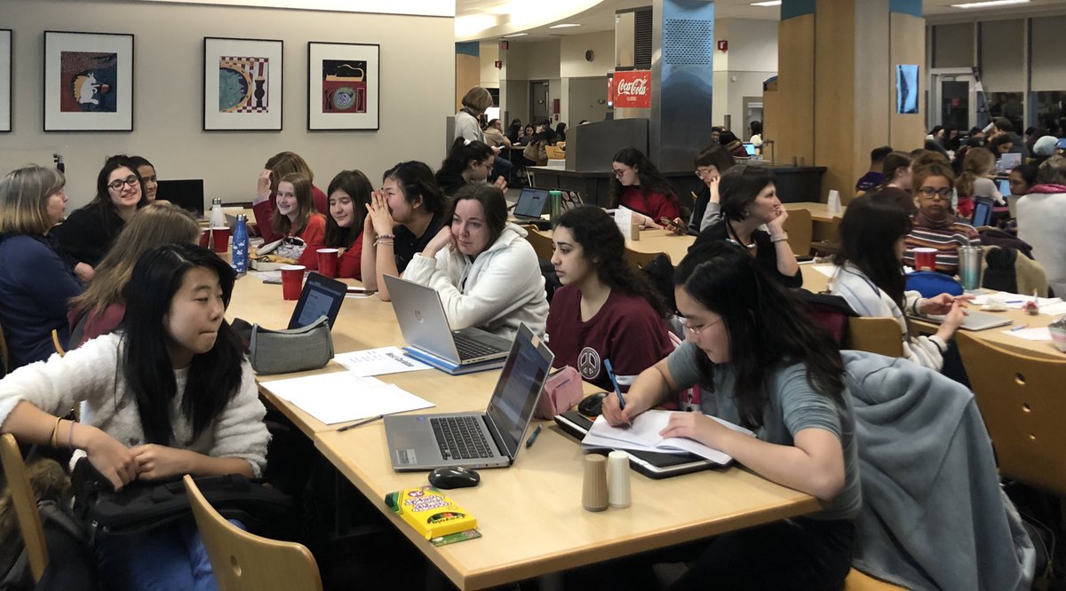 Wellness_in_Edu's tweet photo. @Technovation_CA student entrepreneurs from @WestCarletonSS & @ocdsb are at @ibm this evening working on marketing plans for their apps 📱@WestCarletonSS student Riley just took the mic 🎤 to share her team’s progress with the 150+ in attendance #digitallyfluent #innovative https://t.co/fdZSCW7YYL