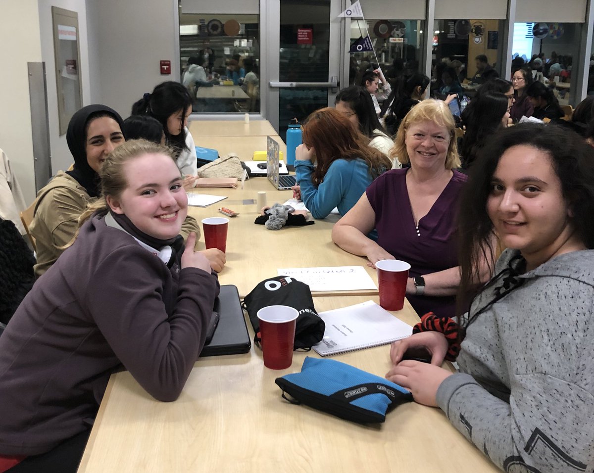 Wellness_in_Edu's tweet photo. @Technovation_CA student entrepreneurs from @WestCarletonSS & @ocdsb are at @ibm this evening working on marketing plans for their apps 📱@WestCarletonSS student Riley just took the mic 🎤 to share her team’s progress with the 150+ in attendance #digitallyfluent #innovative https://t.co/fdZSCW7YYL