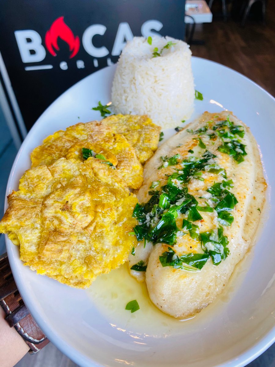 bocasgrill's tweet photo. NEW LUNCH FOR YOU!🔥
We have NEW Lunch Special options, so come and try this Pescado al Ajillo with 2 sides of your choice!
#BocasGrill 😎 https://t.co/CSrHIPJ7co
