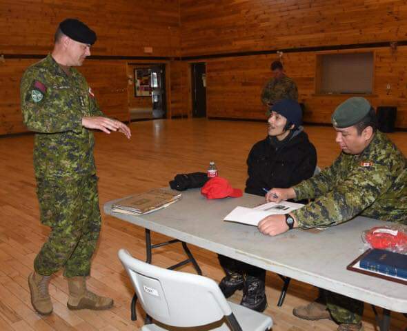 Proud to have witness this young man get sworn in as the first Canadian Ranger in #Sheshatshui today after our efforts deploying CAN/US #CIMIC teams last year to assess ranger expansion. BZ #5divsoldier #mightymaroonmachine