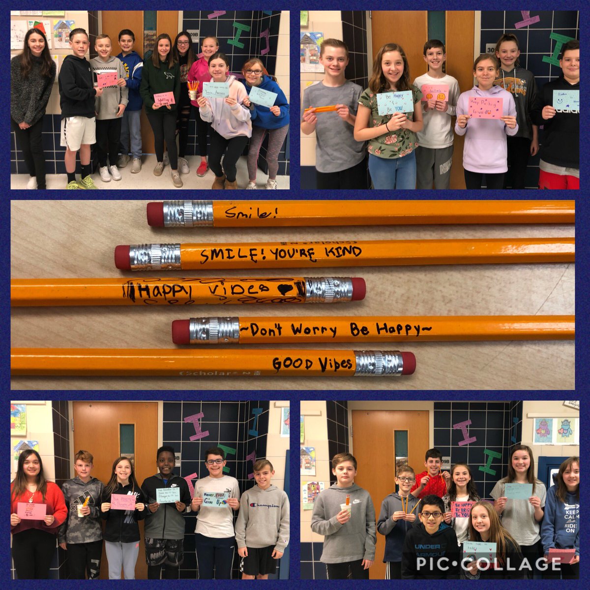 laskowski311's tweet photo. Spreading positive thoughts to our CIS classmates! #littlethingsthatmakeabigdifference #choosekindness #BeTheChange #CISGoldTeam @Jaworski308 @MrsCAsbury @CISCMSD https://t.co/Vuynk5Hmfm