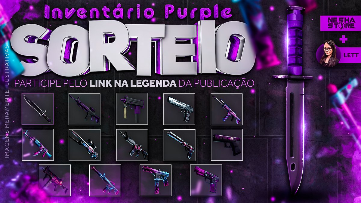 Neshastore's tweet photo. Ow alguém ai tá afim de ganhar um inventário roxo? 🤔
100% free, grátis?

Participe pelo link: https://t.co/57dQFmNrFY

RT🔁= Já é meu esse invent
Like❤️= 99% de "nunca ganho sorteio" mas 1% de fé https://t.co/7XT73oymXY