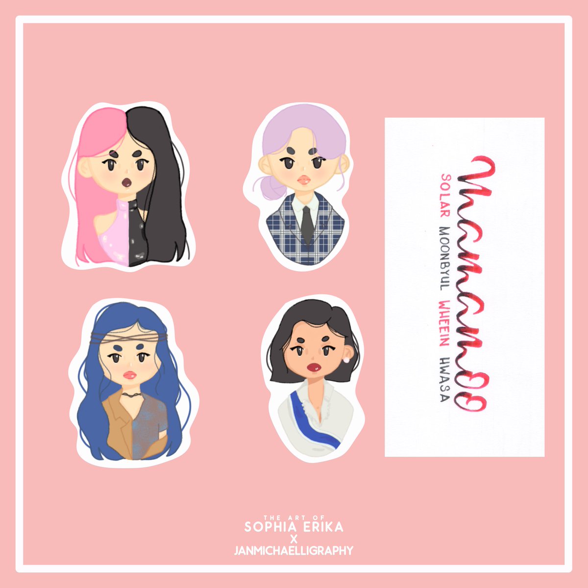yapiart_studio's tweet photo. MOOMOOs here's a HIP set that you'll love to stick! For only php 120 💖
❗AVAILABLE AT KOMIKET CAVITE ON TABLE 38❗
calligraphy collaboration with @Meowkel (JanMichaelligraphy)
#MAMAMOO
#HipWithMamamoo
#MAMAMOOHIP https://t.co/fCqPMzIDeW
