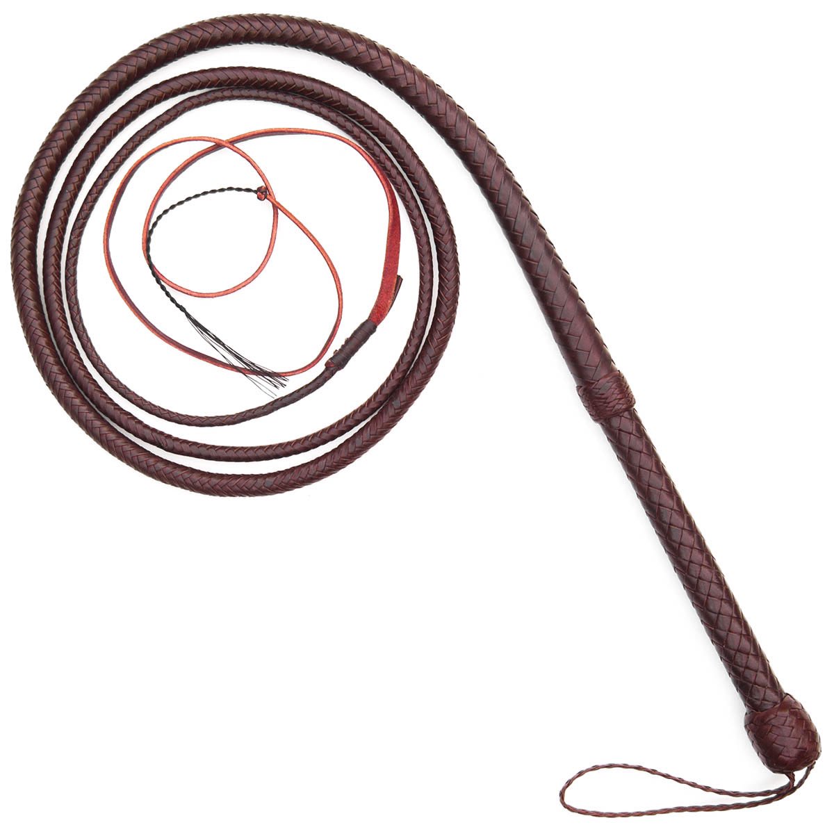 A 12 plait Traditional Australian Bullwhip in whiskey with a custom tappered handle.
#Whip #Whips #LeatherWhip #LeatherCraft #LeatherWork #Bullwhip