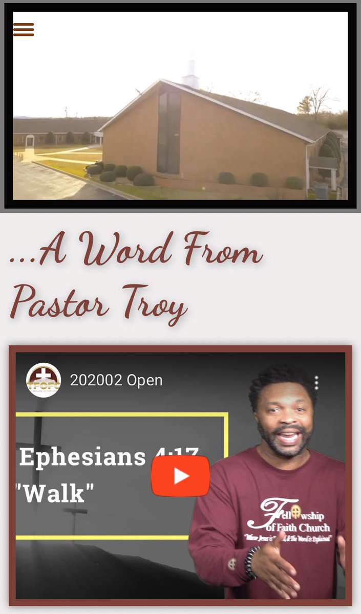Sending a HUGE "T-H-A-N-K Y-O-U" to <a href="/pastortroylg/">Pastor Troy Garner</a> and The Fellowship of Faith Church for allowing Igothuntsville.com to do the design work on the new website!!! New TFOFC Mobile App coming soon...
  tfofc.org