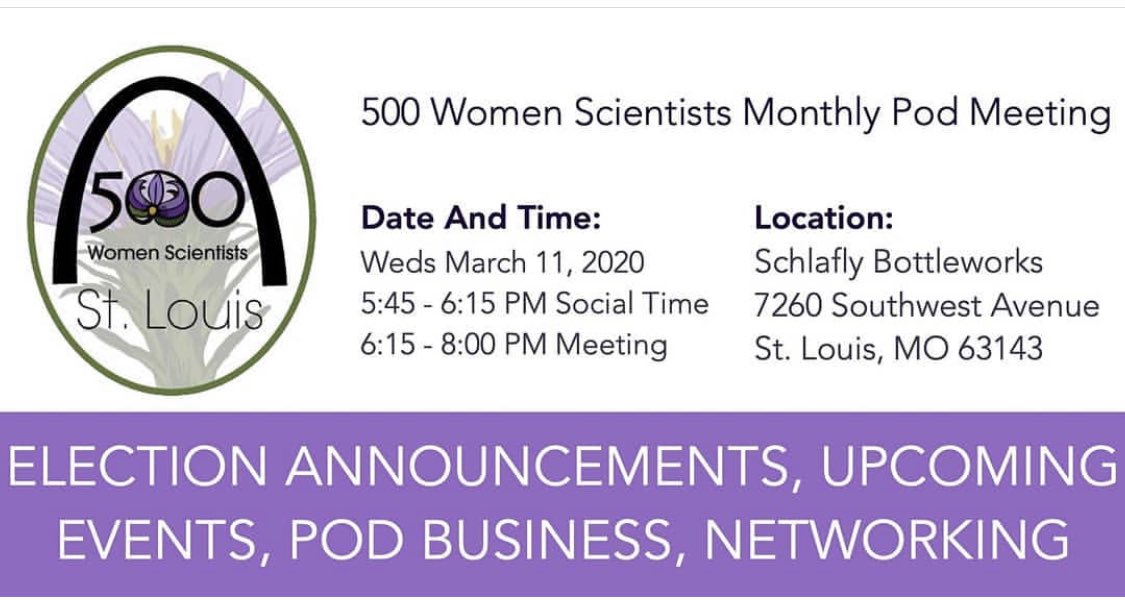 500wsSTL's tweet photo. Join us next week for our monthly pod meeting ⁦@Schlafly⁩ Bottleworks! #500ws #500wsSTL #WomenInSTEM https://t.co/fQhECx8ttV