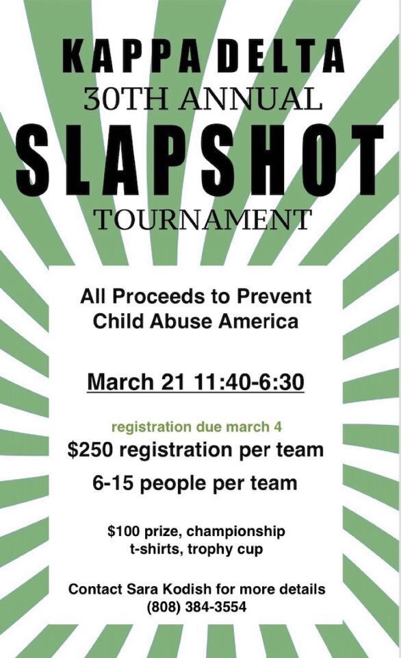The Interfraternity Council is sponsoring an "all-fraternity" dream team to compete in the Slapshot philanthropy hockey tournament hosted by <a href="/KappaDeltaOSU/">Ohio State KΔ</a>. DM us if you are interested in participating!
