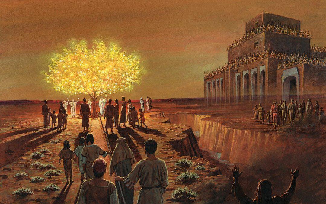 Lehi sees a tree with white fruit, a rod made of iron, a building full of people, a river, and many other things. The most interesting bit, what has occupied many of my waking thoughts is that river.