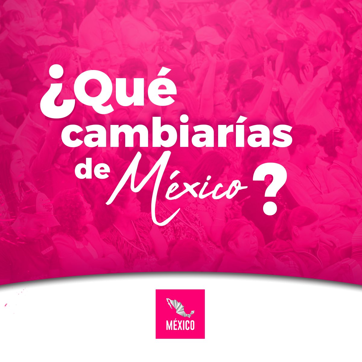 CreemosMexico's tweet photo. 🇲🇽📢 Hemos logrado reunir a miles de mexicanos a lo largo del país. 👊🏼 Cada uno, con diferentes convicciones pero con un mismo objetivo: un México mejor. ✅
Cuéntanos, desde tu trinchera, ¿Qué cambiarías de #México? 👇🏼👇🏼👇🏼 https://t.co/5to3BlwDT8