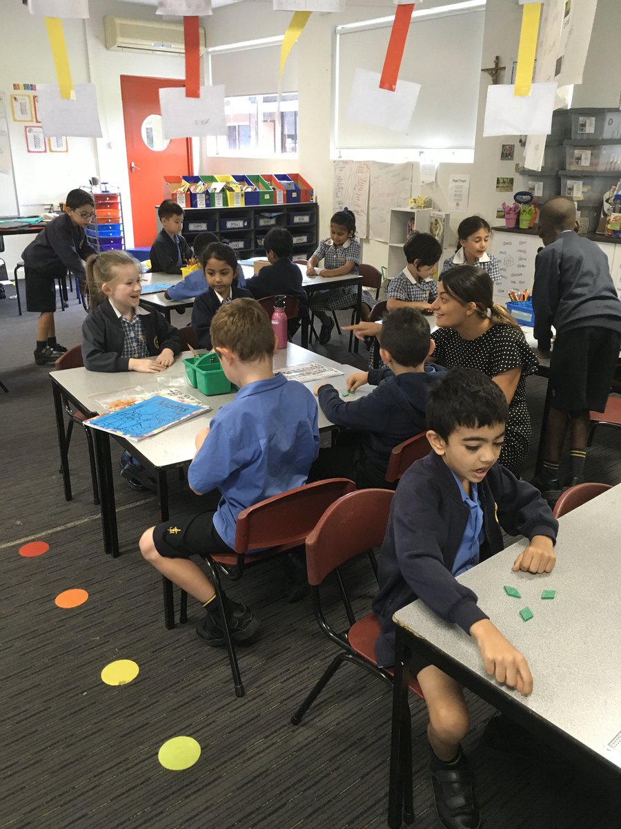 Year 1 <a href="/StMichaels2148/">StMichaelsBlacktown</a> investigating and describing different 2D shapes that can be made from 6 triangles. Lots of hard thinking and reasoning happening.<a href="/NumeracyNow/">NumeracyNow</a> <a href="/CatholicEdParra/">Catholic Schools Parramatta Diocese</a> <a href="/SoSueSays/">Sue Veling</a> <a href="/ecarrington13/">Elizabeth Carrington</a>