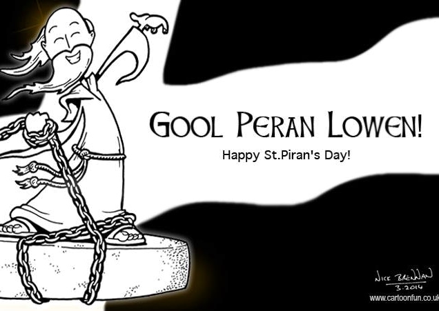 Gool Peran Lowen!
Happy St Piran's Day!
#goolperanlowen #stpiran #patronsaint 
#stives #cornwall #harbour