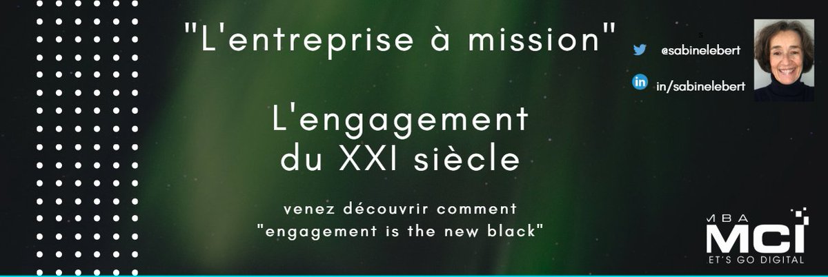 sabinelebert's tweet photo. Le nouveau statut "d’entreprise à mission" permet à une entreprise de concilier profits et missions. C’est l’opportunité pour une marque de créer un lien fort avec le consommateur citoyen et s’appuyer sur les possibilités offertes du #digital . https://t.co/aFVSJ5lrj0  @mbamci https://t.co/jx4Ta1pUKR
