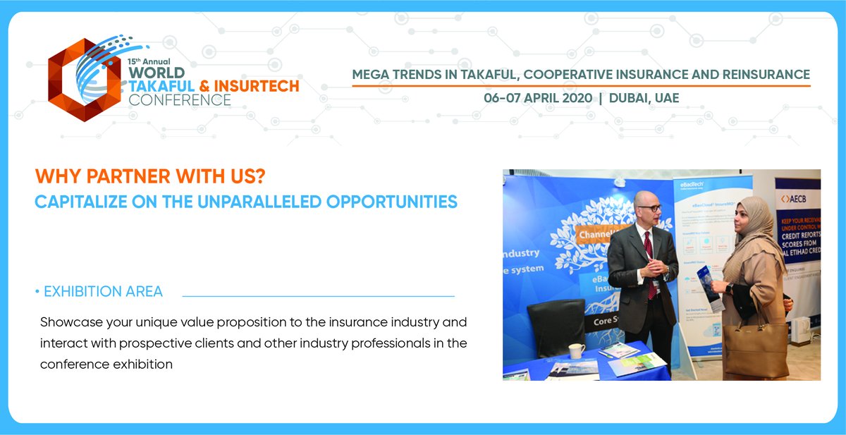Engage with Top Executives from leading Insurance and Takaful Industry. Showcase your services to C-Level participants from Insurance &amp; Takaful Industry. Book your seat now at 15th <a href="/WorldTakaful/">WTIC 2020</a>: bit.ly/2RTtqCb More Info: wtic2020.com #WTIC2020 #WorldTakaful20