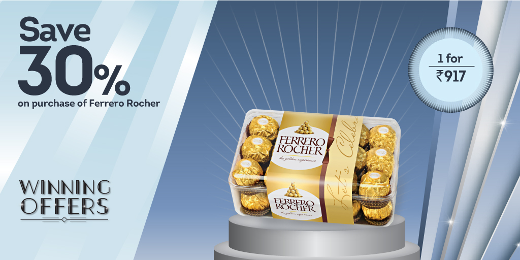 blrdutyfree's tweet photo. Rich hazelnut cream filling, milk chocolate coated wafer studded with nuts and a crunchy hazelnut at the center now at a flat 30% off!
#ShopDutyFree https://t.co/OA1SiEpgW9