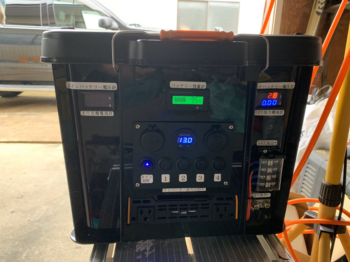 Takati たかち サブバッテリーシステム三号機 二号機からの改良点 12v出力用端子に各回路のスイッチを追加 バッテリー残量計の追加 Usb端子とシガーソケット差込の追加 男心くすぐるゴチャゴチャしたデザインwww Takati たかち サブバッテリーシステム三号機 二号機からの改良点 12v出力用端子に各回路のスイッチを追加 バッテリー残量計の追加 Usb端子とシガーソケット差込の追加 男心くすぐるゴチャゴチャしたデザインwww