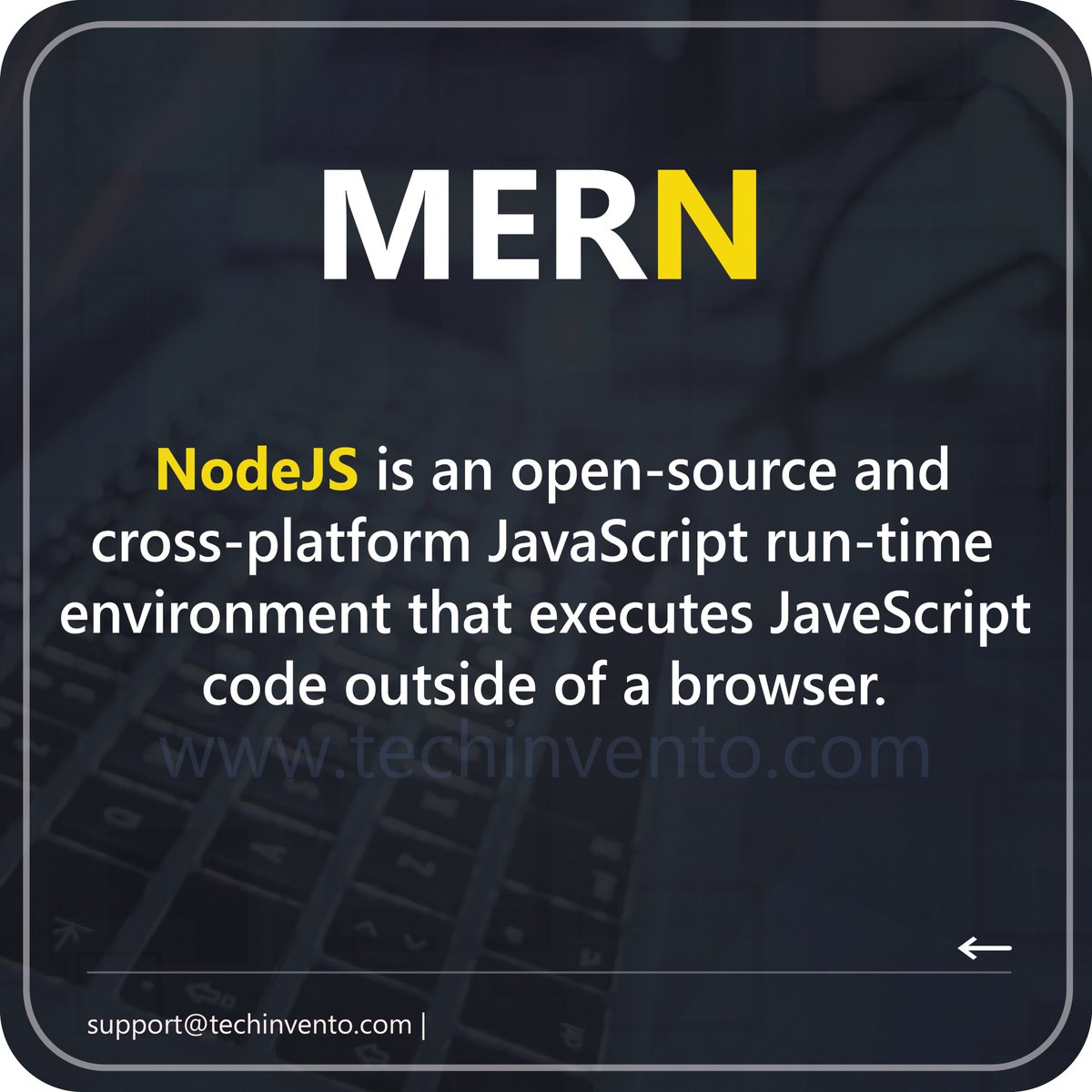 tech_invento's tweet photo. MERN is the set of technologies including Mongo DB, Express JS, React JS/ Redux and Node JS.
USA:+1(512)7348342
INDIA:+91-8983485655
Check bio
support@techinvento.com
#reactjs #javascript #mern #code #coding #programming #softwaretester #austintexas #usa #freelance #techinvento https://t.co/3dyExDw6Tw