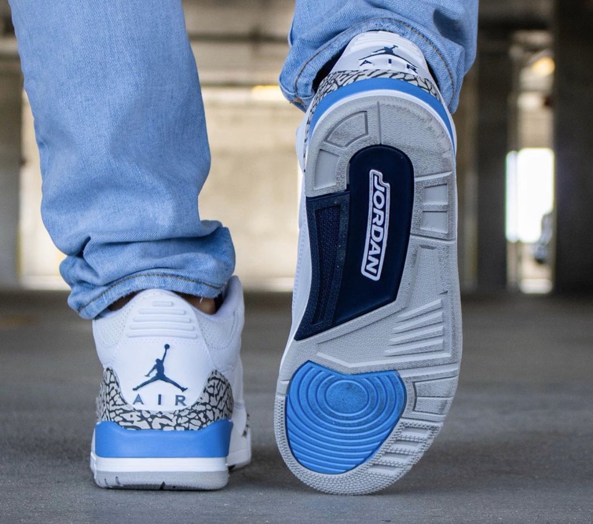 Sneaker Bar Detroit On Feet Photos Of The Unc Air Jordan 3 Dropping This Weekend T Co 4wrufvve