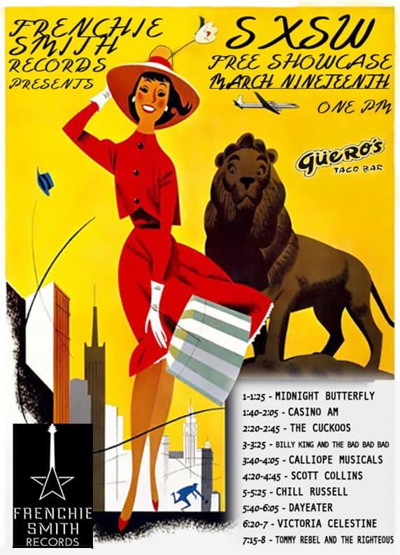 Just Announced: Join us for the <a href="/frenchiesmith/">Frenchie Smith</a> Records Presents: Unofficial SXSW 2020 Showcase at <a href="/guerostacobar/">Guero's</a> on Thursday, March 19th! It's a stacked lineup and we play at 5pm.