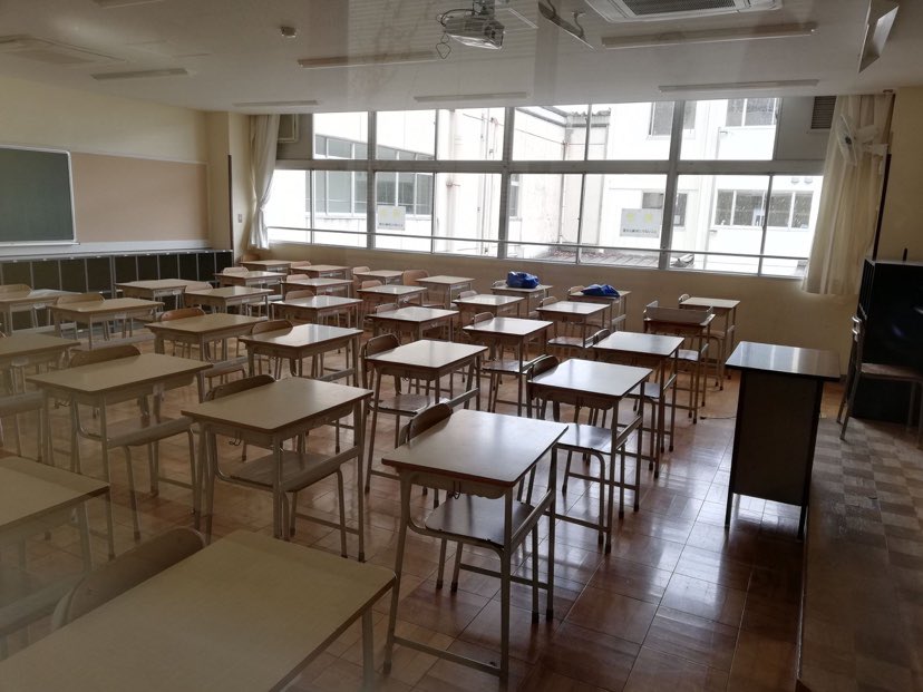 TC_newspaper's tweet photo. 休校中の学校の様子です!! https://t.co/ps8N49RhJY