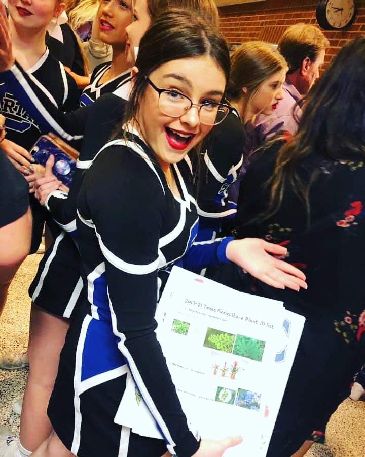That’s some true dedication right there! Ava was cheering on our Spartan Basketball team and studying for her Floriculture CDE! #Dedicated #Give100Percent #FFA