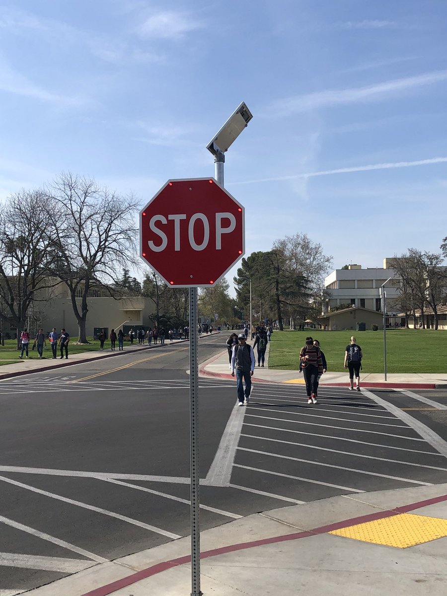 Flashing stop signs were added to various intersections across the <a href="/Fresno_State/">Fresno State</a> campus. Little things make a big difference.
