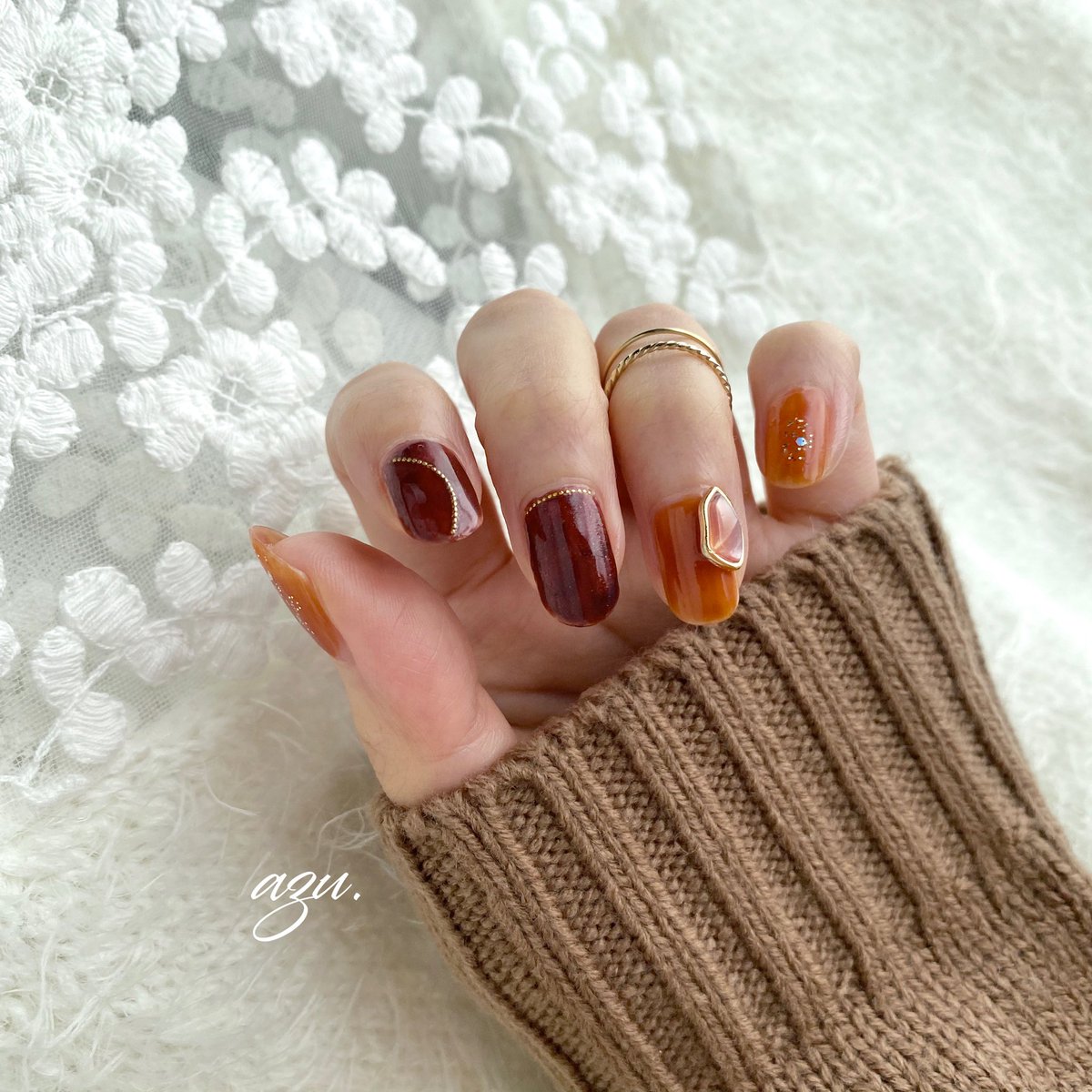 𝕒𝕫𝕦 セルフネイル V Twitter 大人可愛いブラウンネイル Genishとピコが可愛いからシンプルデザインで Instagramにnew Nailをアップしました Ig T Co Gjqmjz7mwd セルフネイル ネイル ジーニッシュ ピコ T Co Gxfufkxqgq