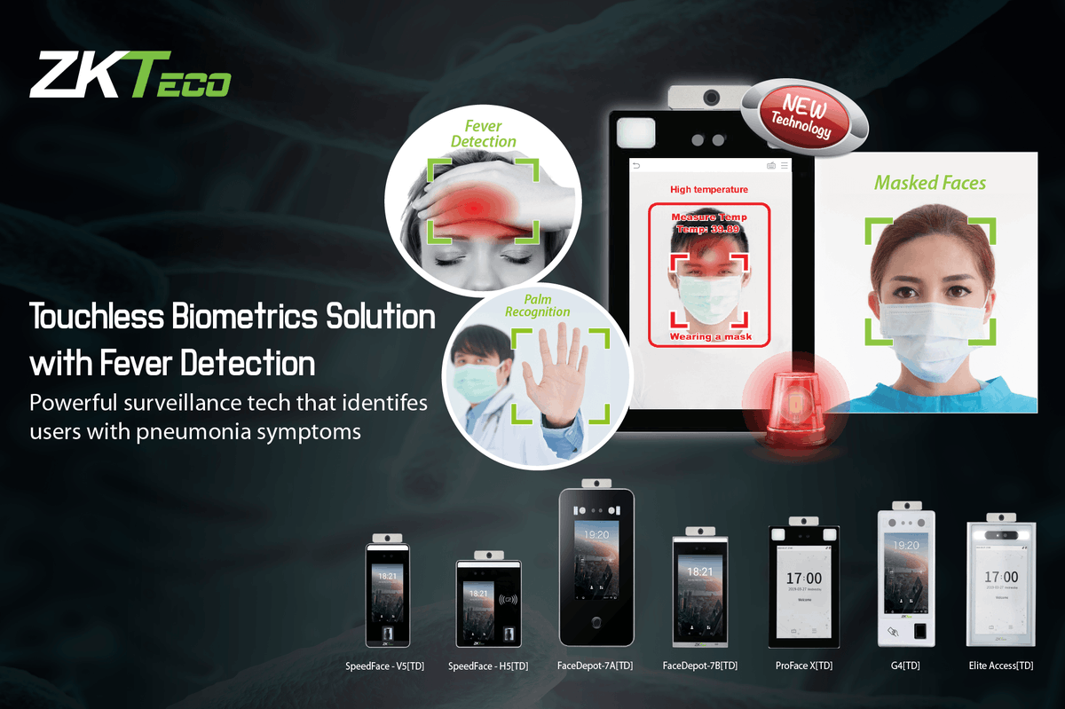zktecophil's tweet photo. [Touchless Biometrics Solution with Fever Detection]

ZKTeco has launched a powerful surveillance tech that identifies users with pneumonia symptoms. 

https://t.co/9dHSpZwv1V

#ZKTeco #Biometrics #PalmRecognition #FacialRecognition #AccessControl #TimeAttendance #ZKSolution https://t.co/4vDl8fStQv