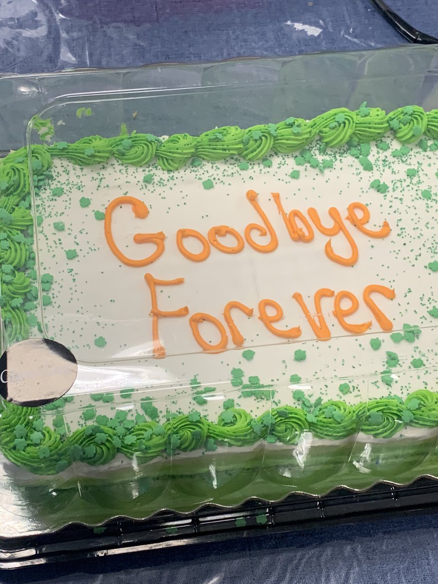 GamingHeavya's tweet photo. Hey everyone happy hump day it’s been a while hope everyone is good Tomorrow is my last day ever at my job after 7 years so they got me cake 🎂 March 16th is the big move getting close I’m super pumped #goodbyeforever #eptweets https://t.co/unzFCtBtHE