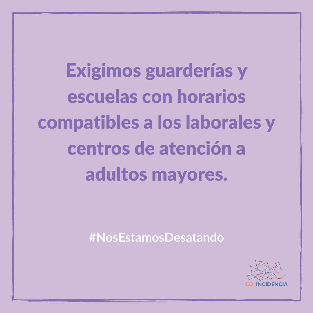 coincidenciamx's tweet photo. ¡Que la responsabilidad y el cuidado de la familia no recaiga solo en nosotras! 

La sociedad, y sobre todo el Estado, tiene la responsabilidad de su protección. 

✋🏼No más recortes a sus presupuestos 💸🚫

#NosEstamosDesatando https://t.co/Yh6zo2ERVb