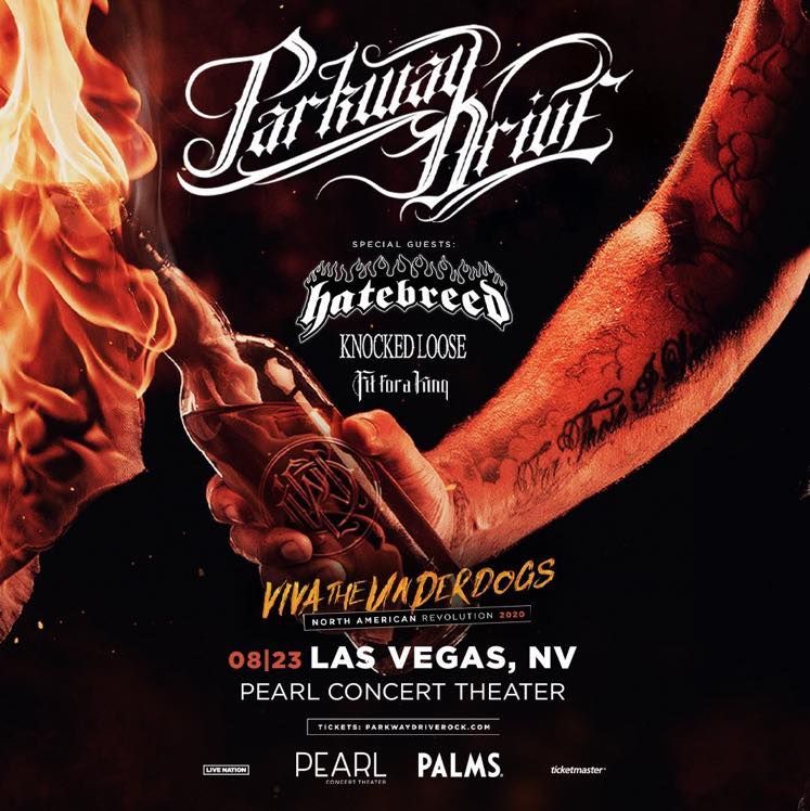 Parkway Drive takes the Pearl stage on Sunday, August 23rd! Tickets on sale NOW: bit.ly/2HDAlcF