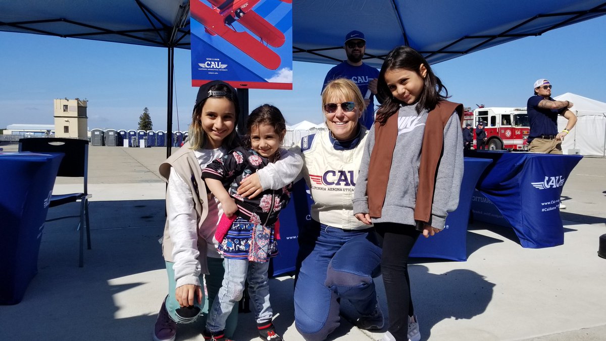 CalAeroUniv's tweet photo. CAU Spent last Saturday at the GoFly Flyoff and Celebration of Innovation event! Our aviation partner, #VickyBenzing displayed some amazing aerobatics and signed autographs at our booth. https://t.co/W2prZztUUg