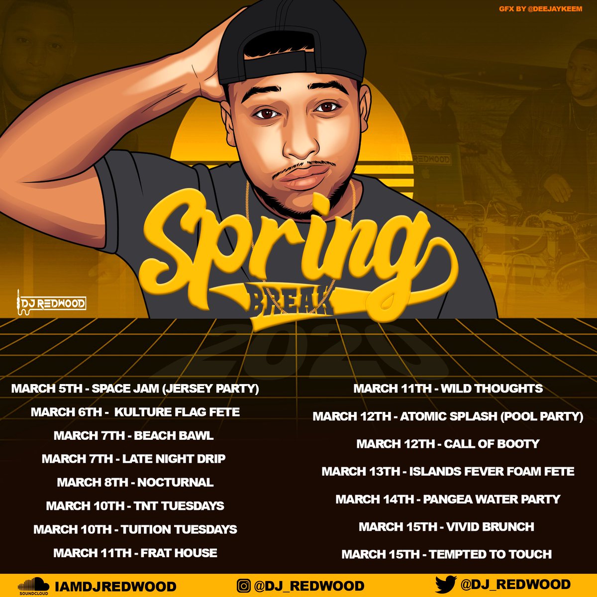DJ_Redwood's tweet photo. Major moves for Spring Break 2020
#djredwood #RedwoodVibes https://t.co/6OhTgz6yHH