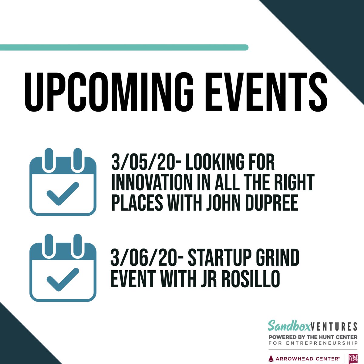 Don’t forget to join us for these awesome events!