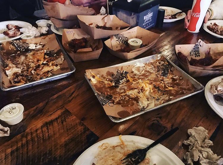 FFTrojanTrack's tweet photo. The Fairfield high school track staff and middle school boys track staff destroyed some apps at Warehouse BBQ in Otown Wednesday night. #solidwings #killernachos #teamtime #staffmeeting #noroomforicecream https://t.co/6xFLjUq6Zo