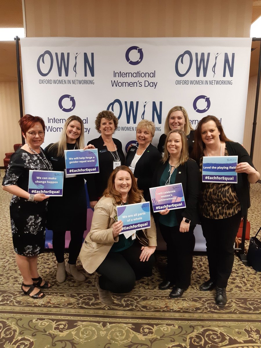 loobiejohnson's tweet photo. Woodstock #OneTD team coming together to celebrate #IWD2020 at the annual #OWIN event. #EachforEqual @SteveLawton_TD @AmandaO_TD @StephanieLuton https://t.co/ueZssJLaa4