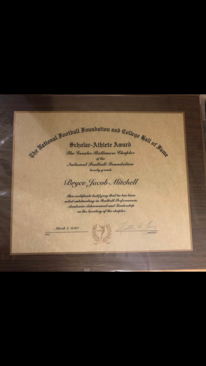 Congratulations to Bryce Mitchell! 
He was honored at The National Football Foundation and College Hall of Fame Scholar Athlete Award Banquet tonight.